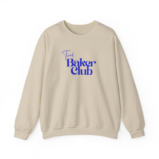 Tired Baker Club Sweatshirt - Simple Retro Color