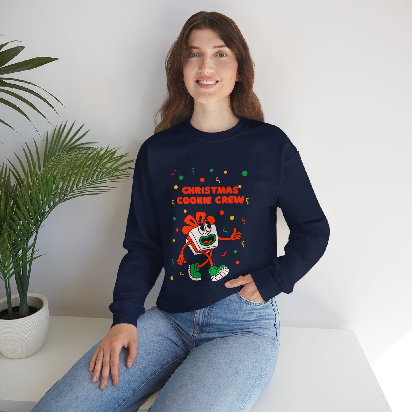 Christmas Cookie Crew Sweatshirt, Holiday Fashion, Festive Apparel, Cozy Crew, Gift for Bakers, Winter Wear