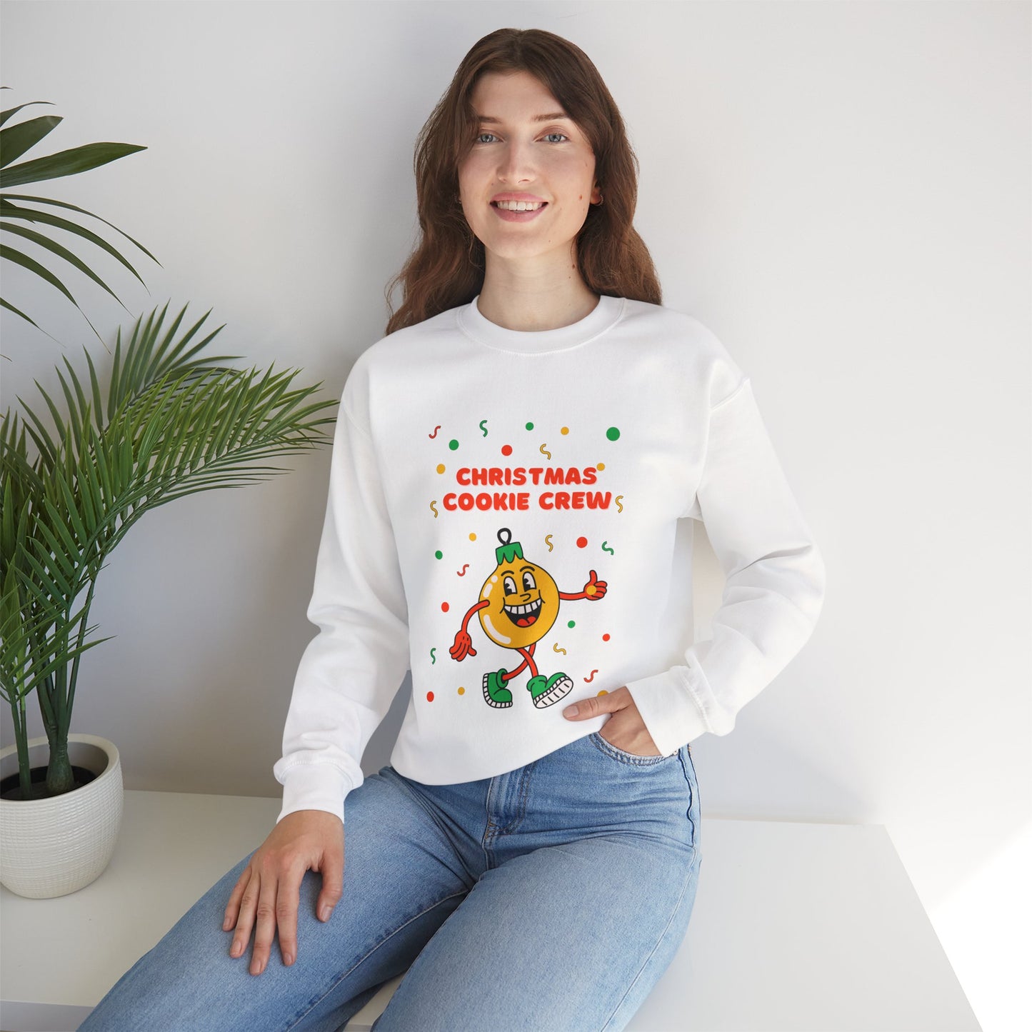 Christmas Cookie Crew Sweatshirt, Holiday Fashion, Festive Apparel, Cozy Crew, Gift for Bakers, Winter Wear