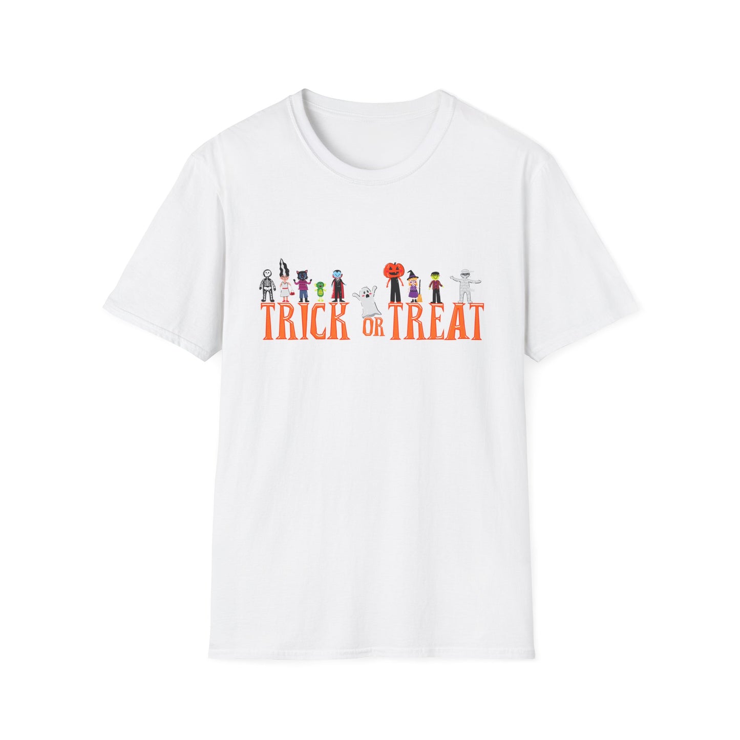Halloween Trick or Treat Unisex T-Shirt, Spooky Shirt for Kids & Adults, Funny Halloween Tee, Costume Party Wear, Fall Festivities
