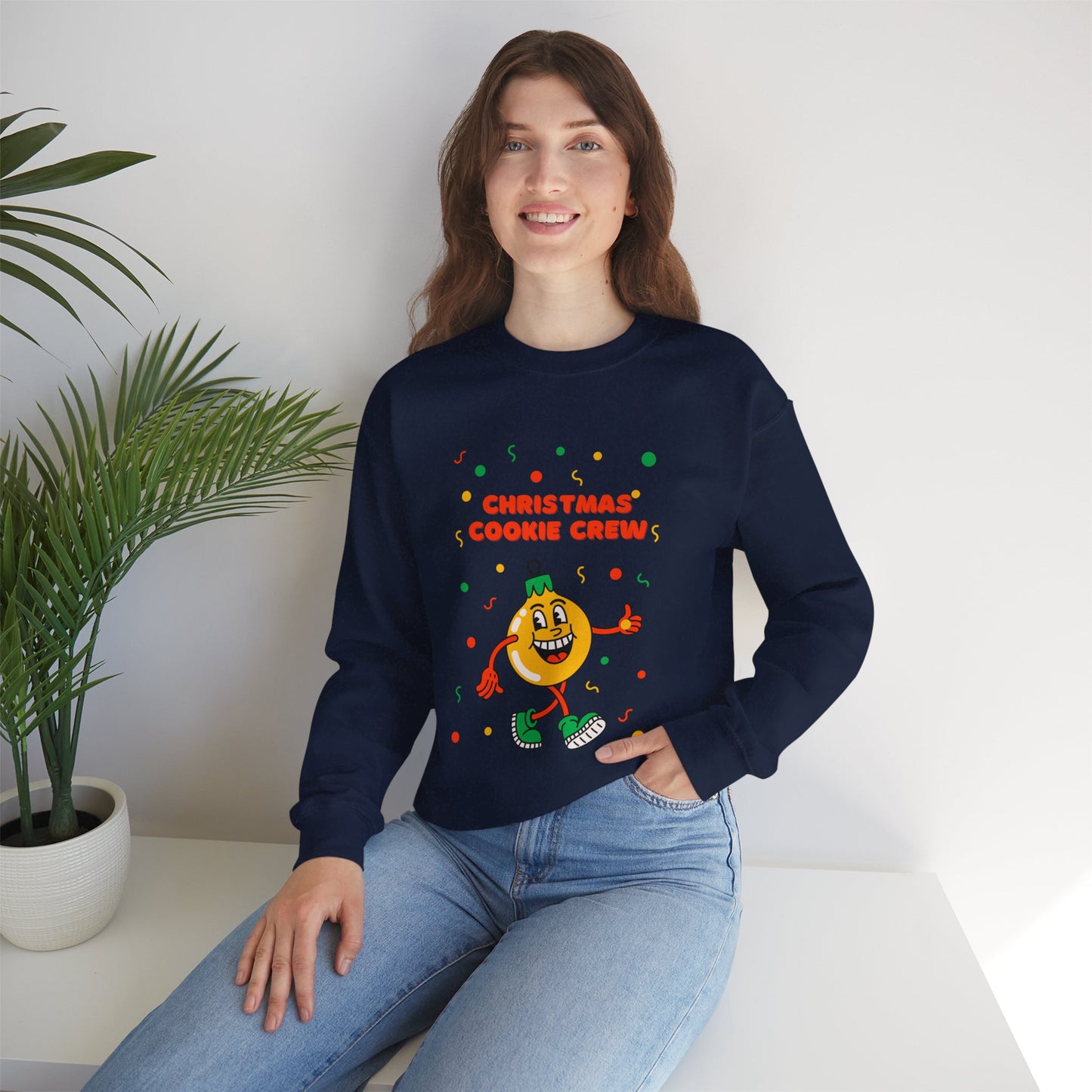 Christmas Cookie Crew Sweatshirt, Holiday Fashion, Festive Apparel, Cozy Crew, Gift for Bakers, Winter Wear