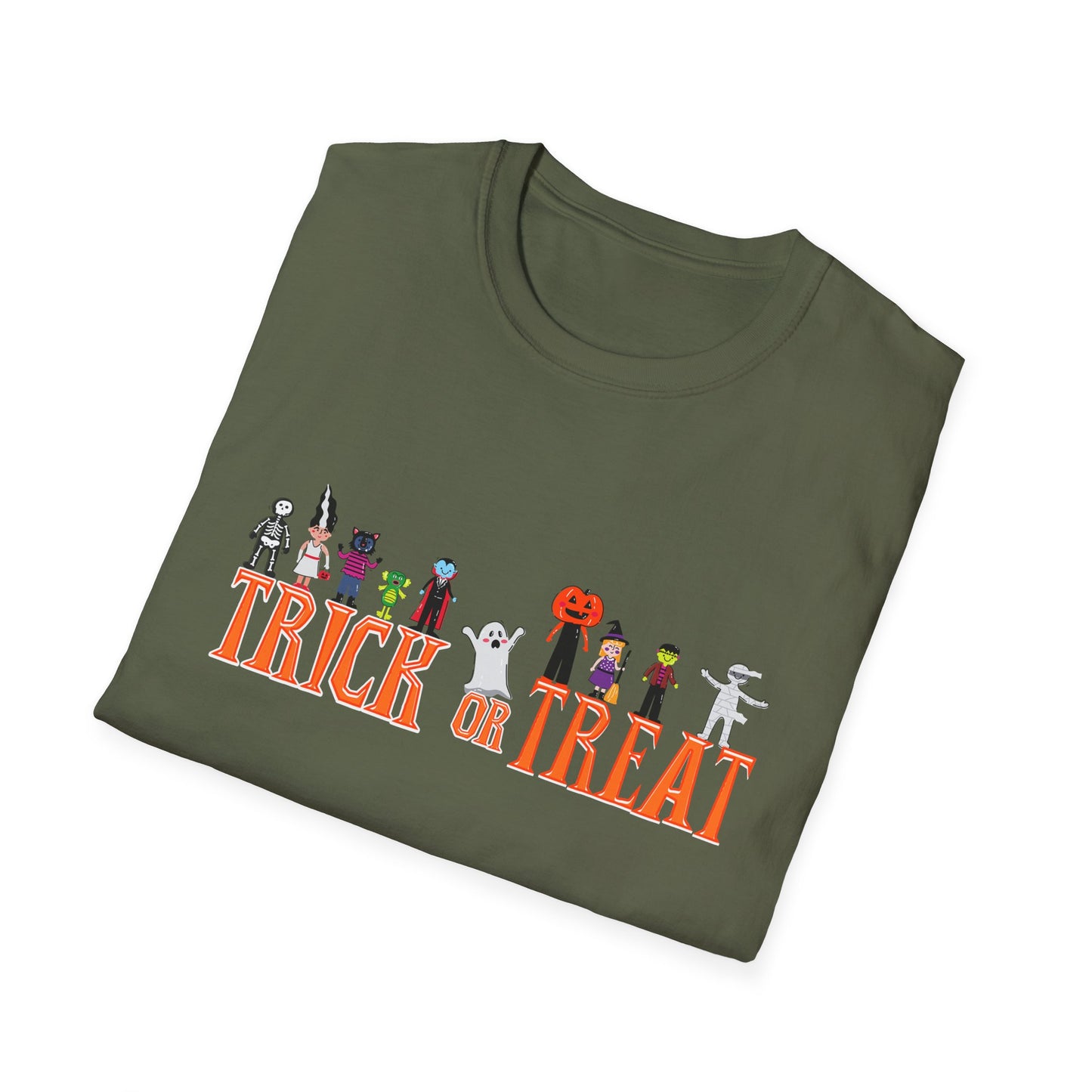 Halloween Trick or Treat Unisex T-Shirt, Spooky Shirt for Kids & Adults, Funny Halloween Tee, Costume Party Wear, Fall Festivities