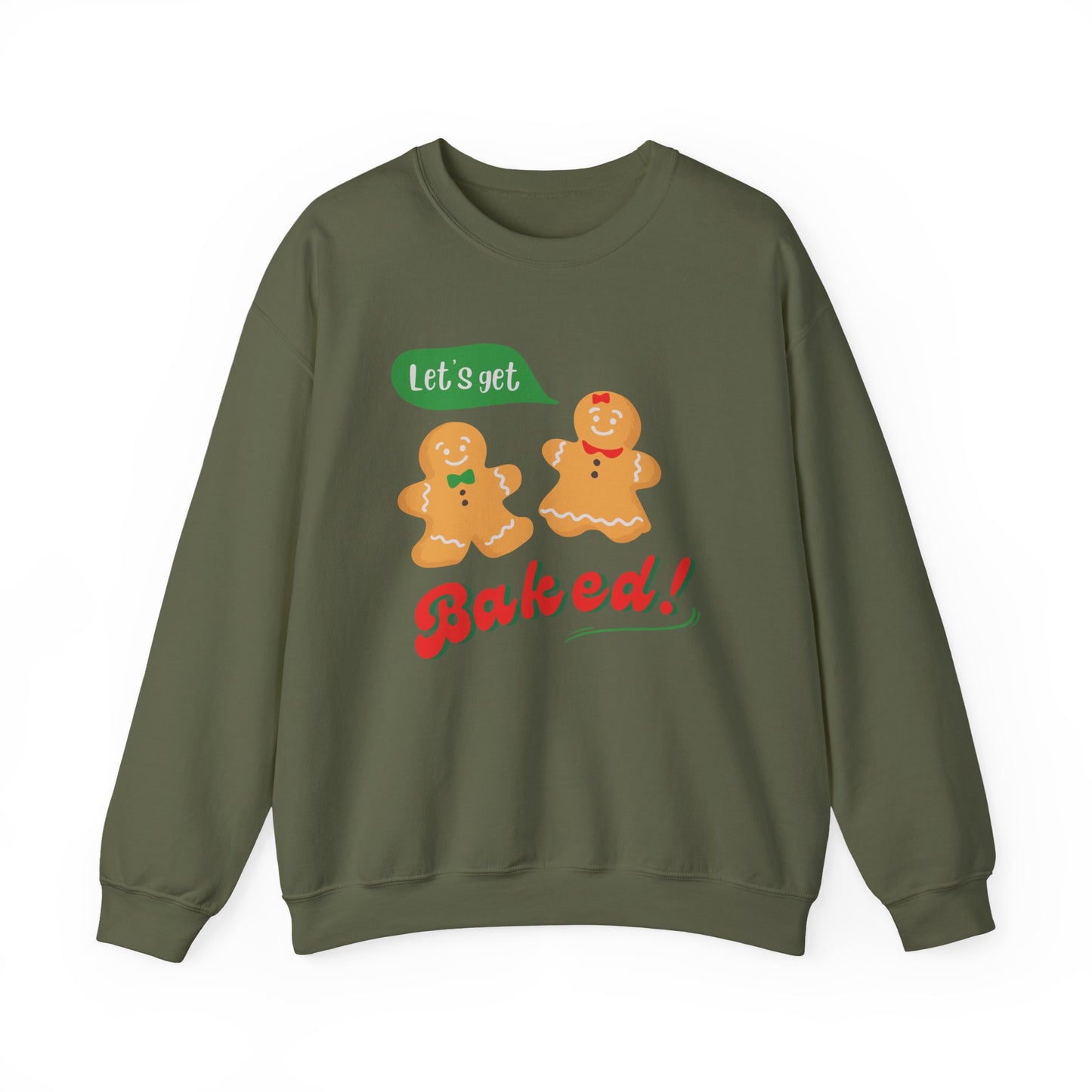 Christmas Baking Sweatshirt - Cute Gingerbread Couple