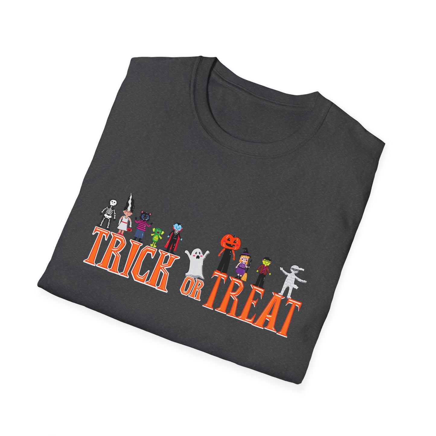 Halloween Trick or Treat Unisex T-Shirt, Spooky Shirt for Kids & Adults, Funny Halloween Tee, Costume Party Wear, Fall Festivities