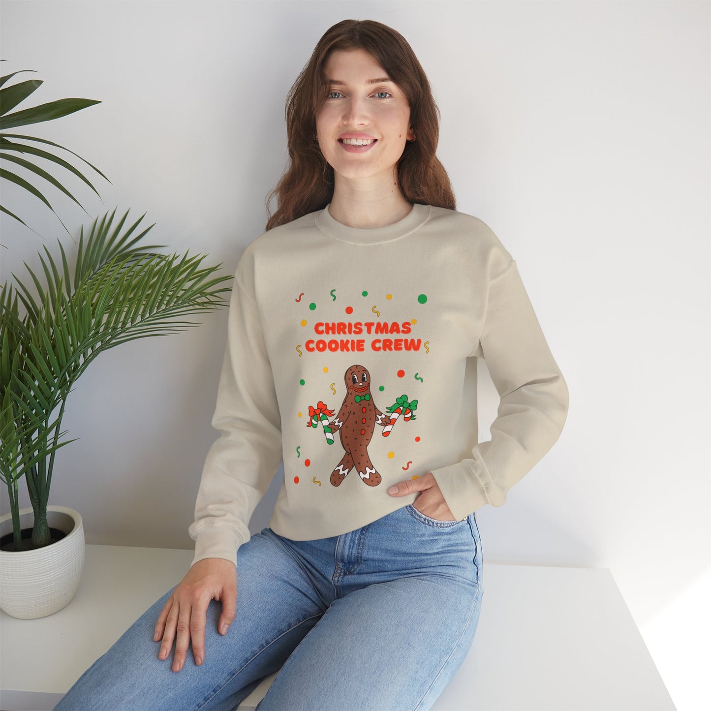Christmas Cookie Crew Sweatshirt, Holiday Fashion, Festive Apparel, Cozy Crew, Gift for Bakers, Winter Wear