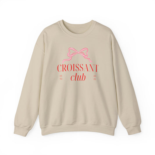 Croissant Club Sweatshirt - Coquette Bow