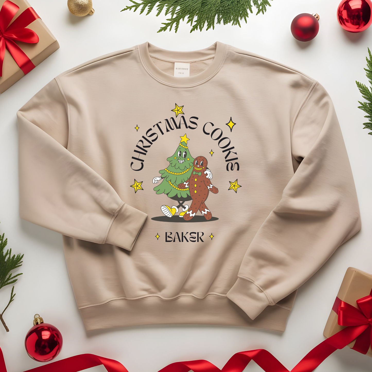Christmas Cookie "BAKER" Sweatshirt - Funny Family Matching