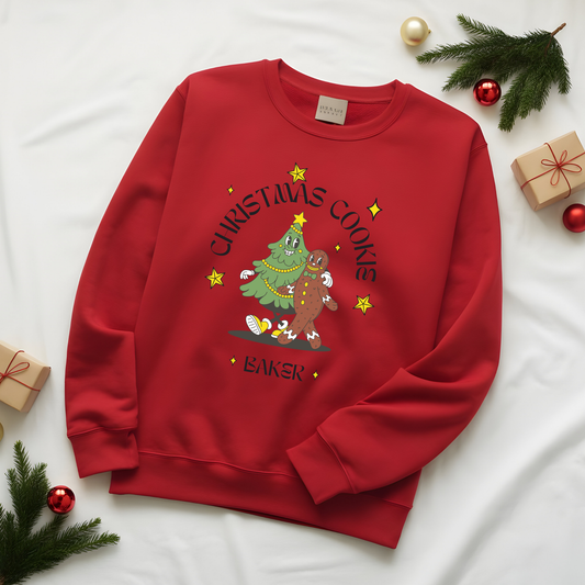 Christmas Cookie "BAKER" Sweatshirt - Funny Family Matching