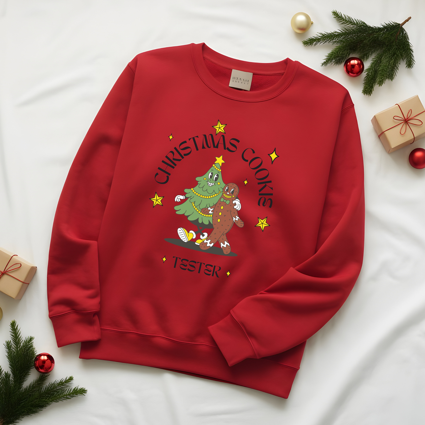 Christmas Cookie "TESTER" Sweatshirt - Funny Family Matching