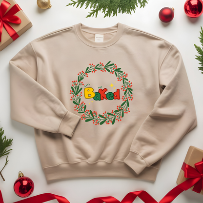Christmas Baking Sweatshirt - Christmas Wreath