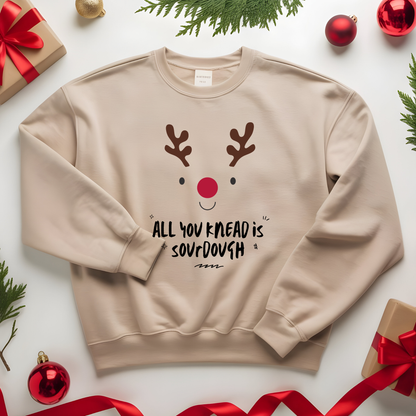 "All You Knead is Sourdough" Christmas Sweatshirt