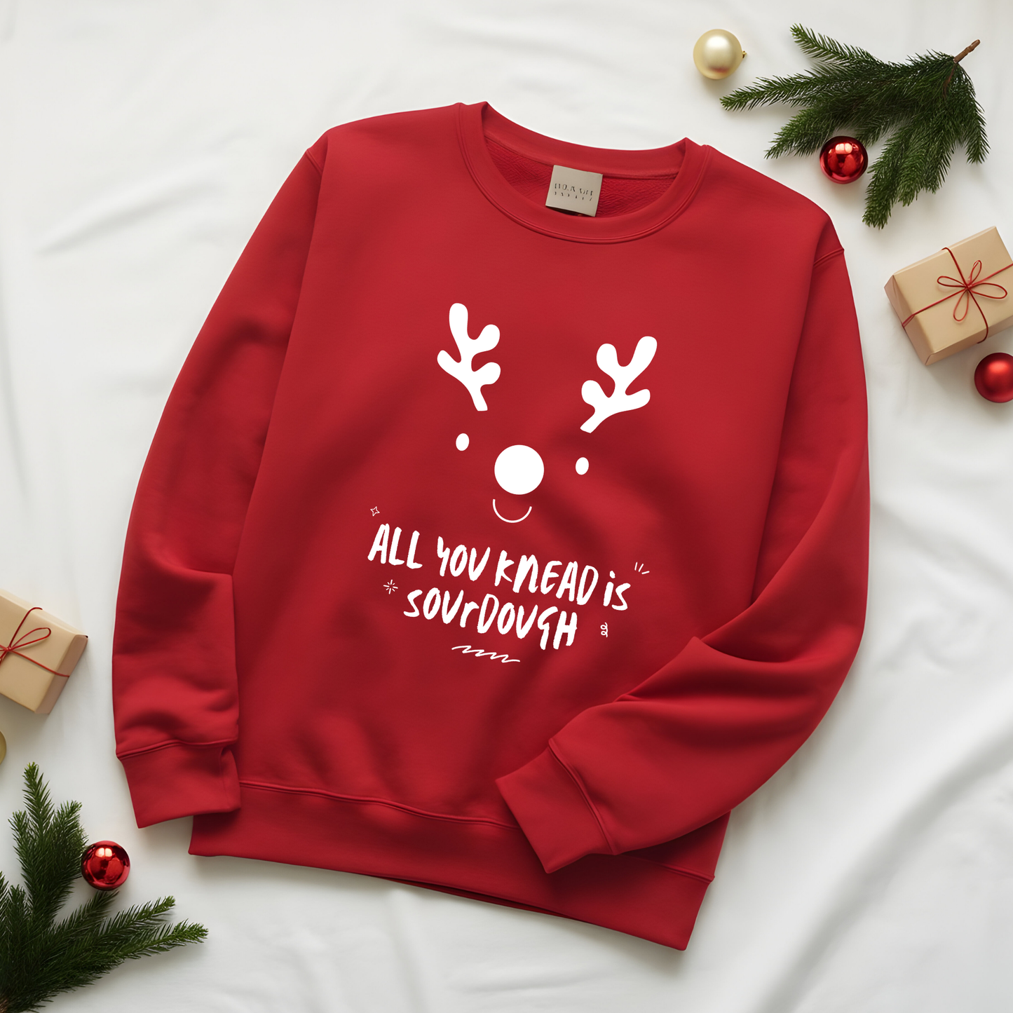 "All You Knead is Sourdough" Christmas Sweatshirt