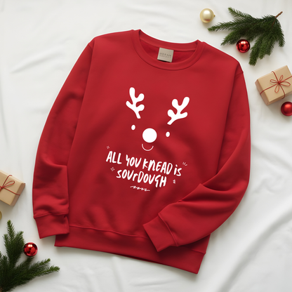 "All You Knead is Sourdough" Christmas Sweatshirt
