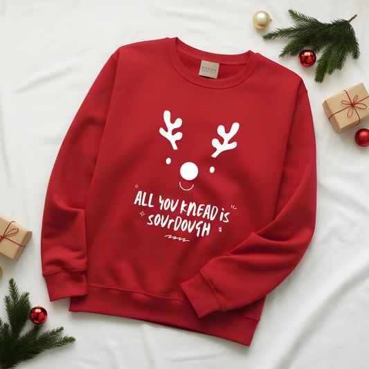 "All You Knead is Sourdough" Christmas Sweatshirt