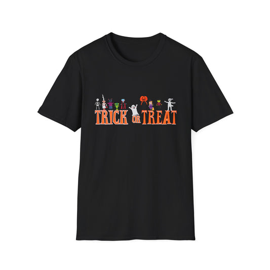 Halloween Trick or Treat Unisex T-Shirt, Spooky Shirt for Kids & Adults, Funny Halloween Tee, Costume Party Wear, Fall Festivities (Copy)