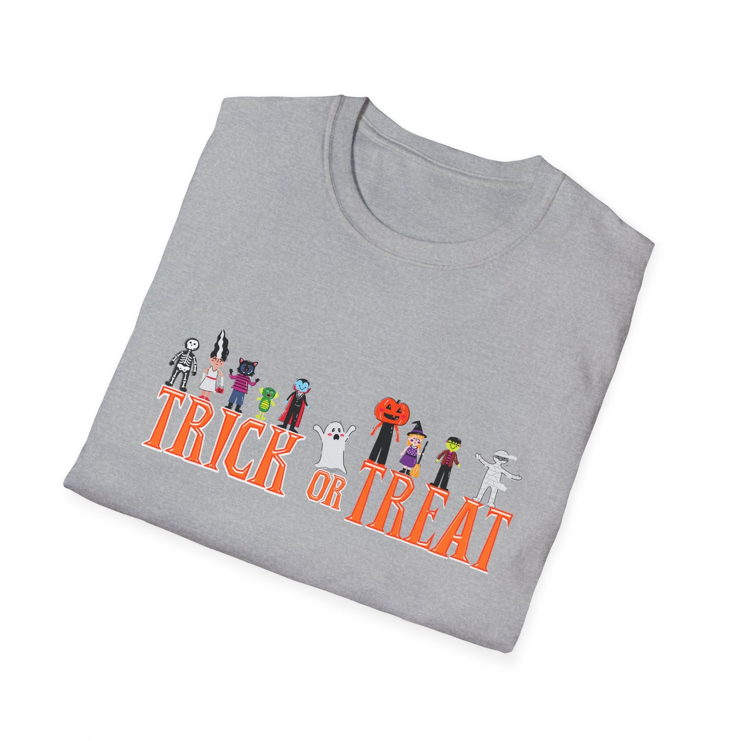Halloween Trick or Treat Unisex T-Shirt, Spooky Shirt for Kids & Adults, Funny Halloween Tee, Costume Party Wear, Fall Festivities