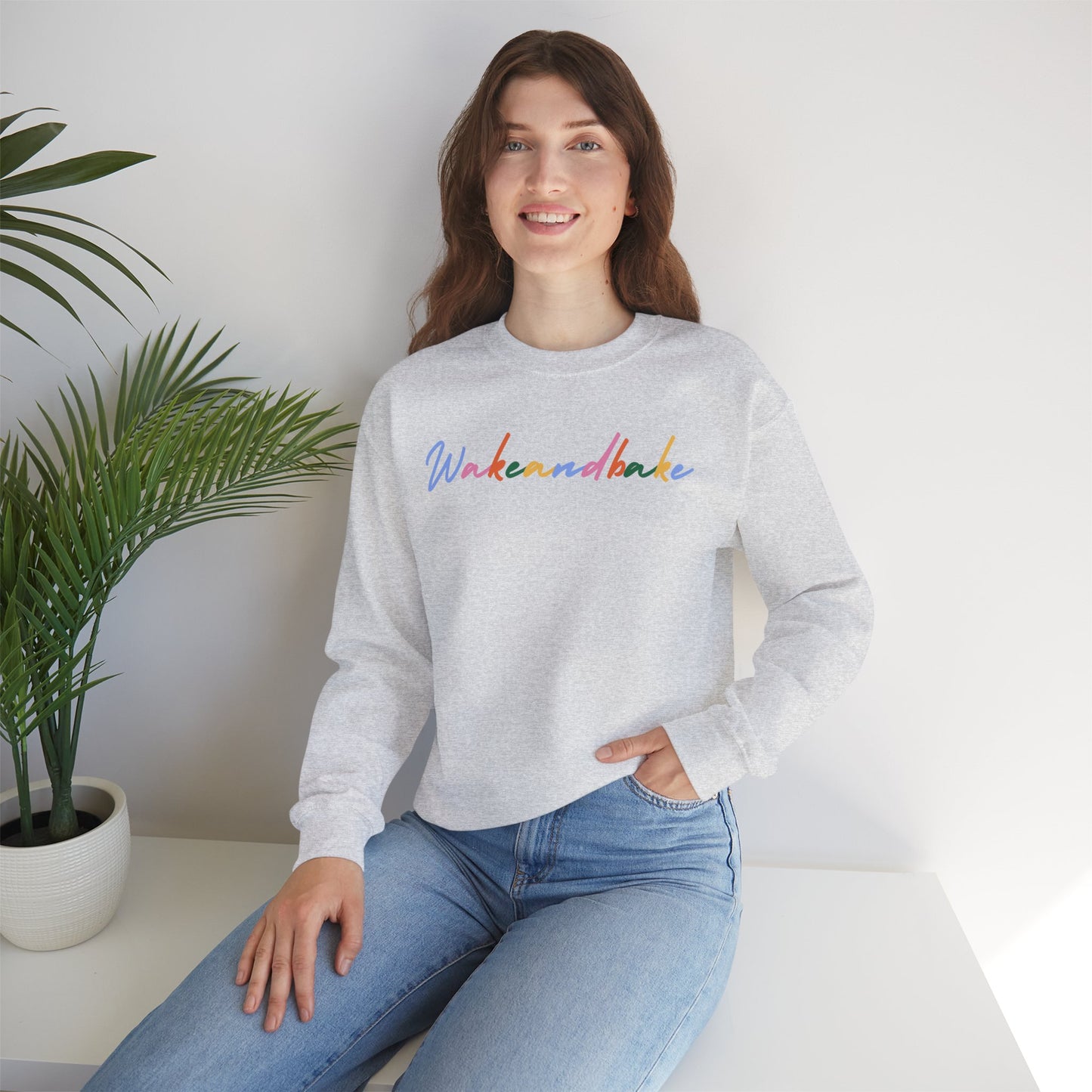 Colorful Wake and Bake Sweatshirt