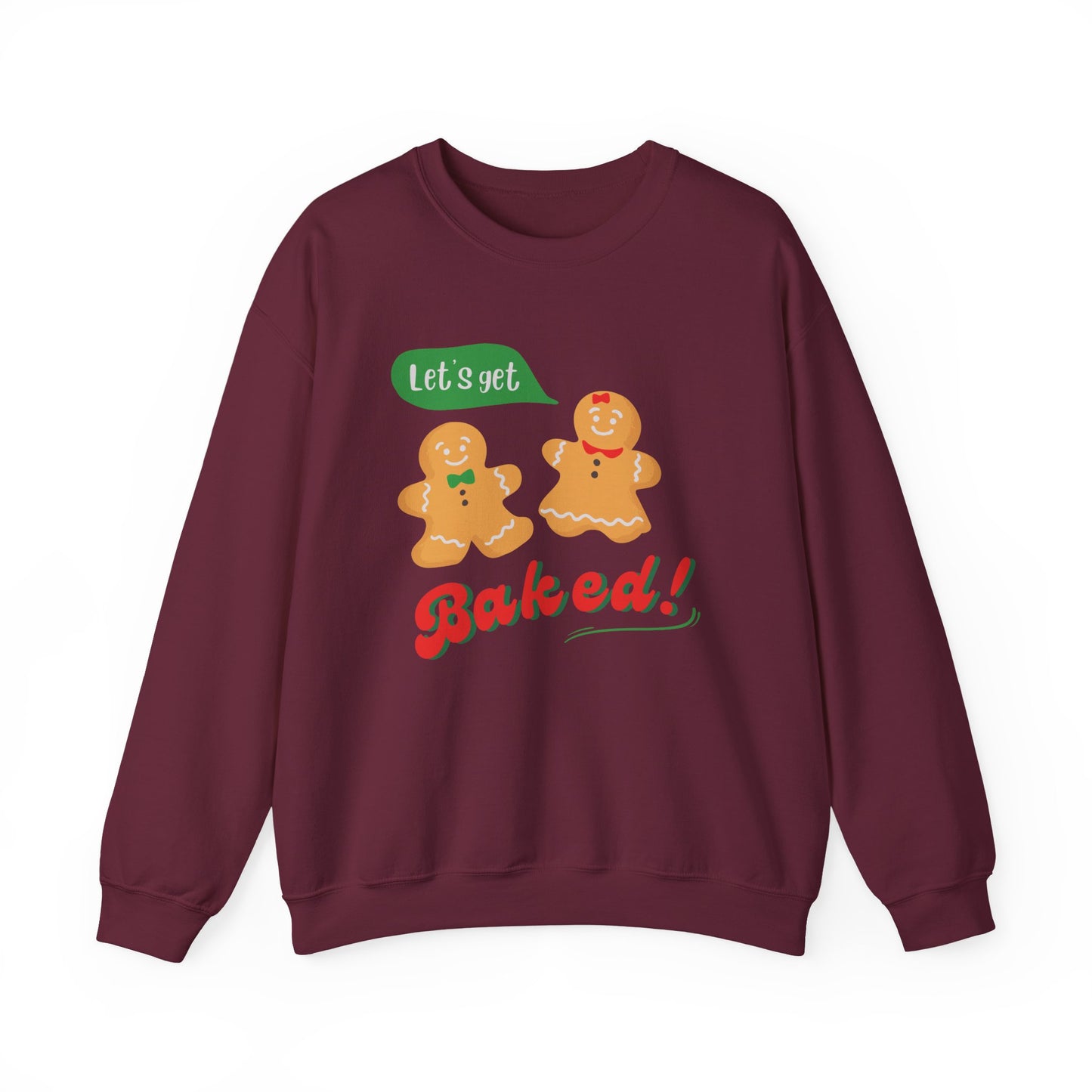 Christmas Baking Sweatshirt - Cute Gingerbread Couple