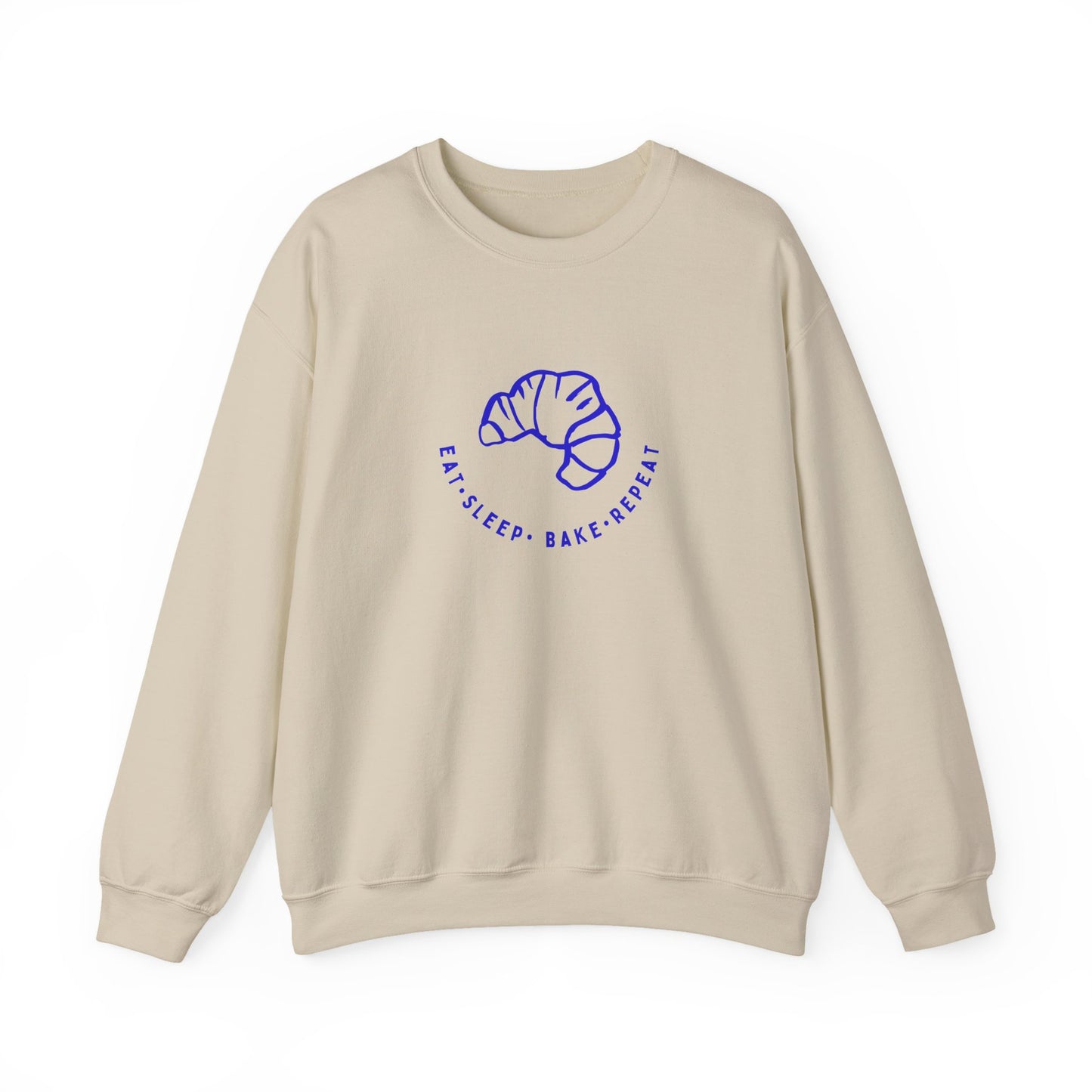Eat Sleep Bake Repeat Sweatshirt with Croissant
