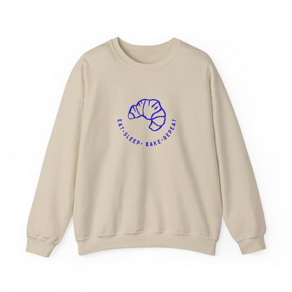 Eat Sleep Bake Repeat Sweatshirt with Croissant