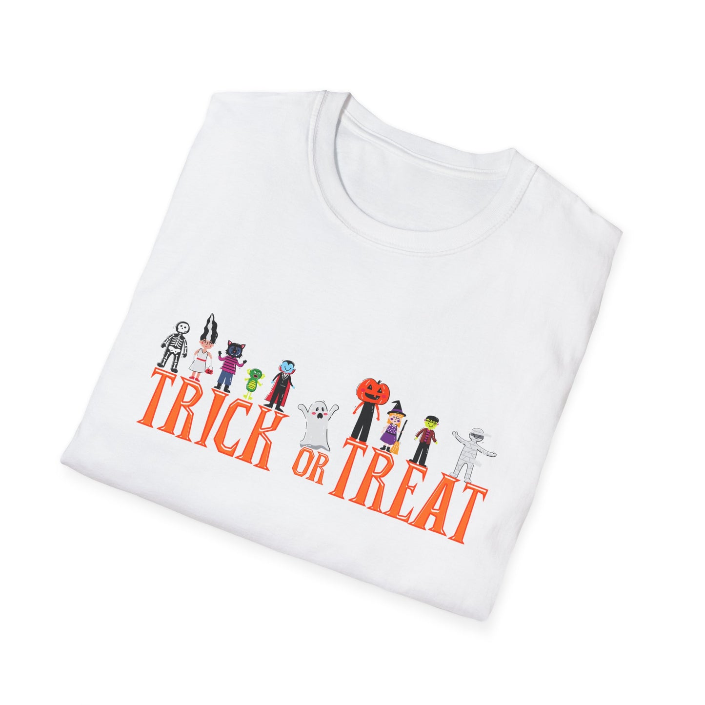 Halloween Trick or Treat Unisex T-Shirt, Spooky Shirt for Kids & Adults, Funny Halloween Tee, Costume Party Wear, Fall Festivities