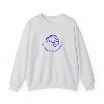 Eat Sleep Bake Repeat Sweatshirt with Croissant