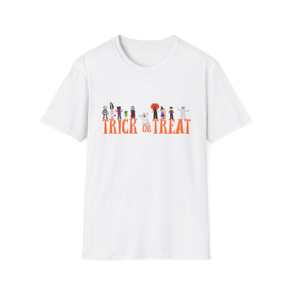 Halloween Trick or Treat Unisex T-Shirt, Spooky Shirt for Kids & Adults, Funny Halloween Tee, Costume Party Wear, Fall Festivities