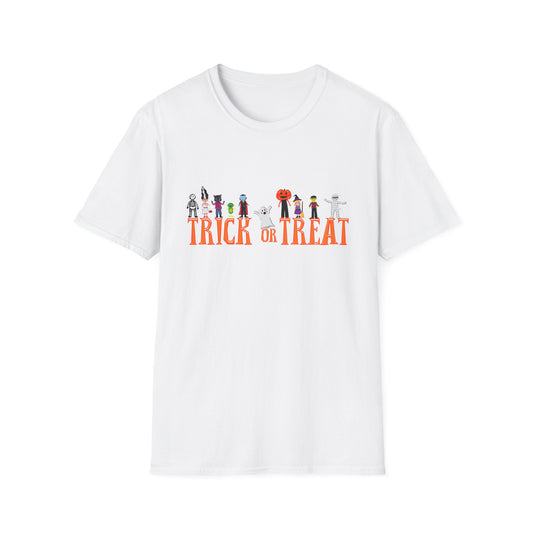 Halloween Trick or Treat Unisex T-Shirt, Spooky Shirt for Kids & Adults, Funny Halloween Tee, Costume Party Wear, Fall Festivities (Copy)
