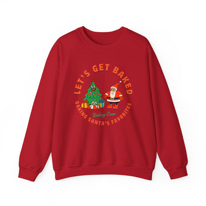 Christmas Baking Sweatshirt - Retro Cartoon Santa