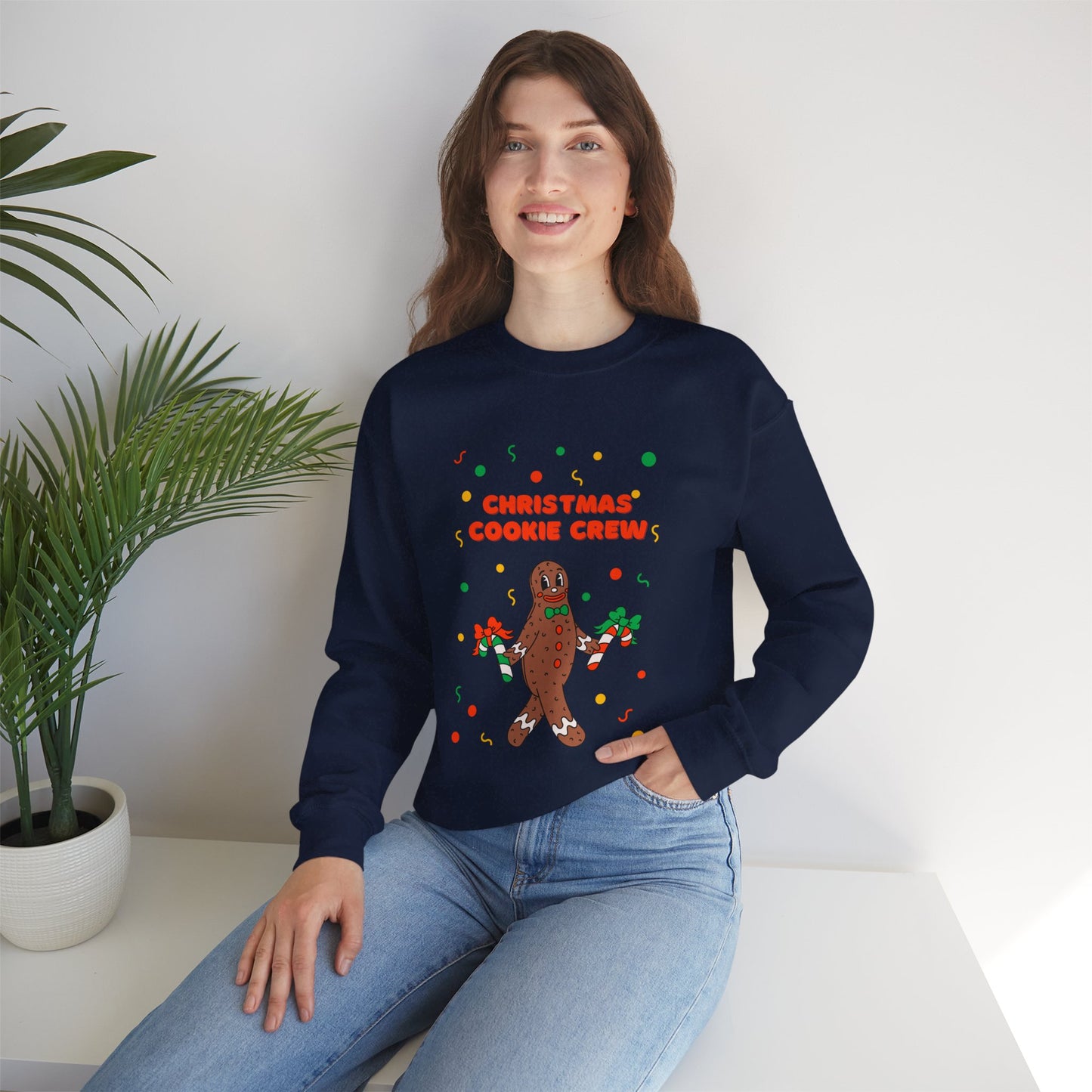 Christmas Cookie Crew Sweatshirt, Holiday Fashion, Festive Apparel, Cozy Crew, Gift for Bakers, Winter Wear