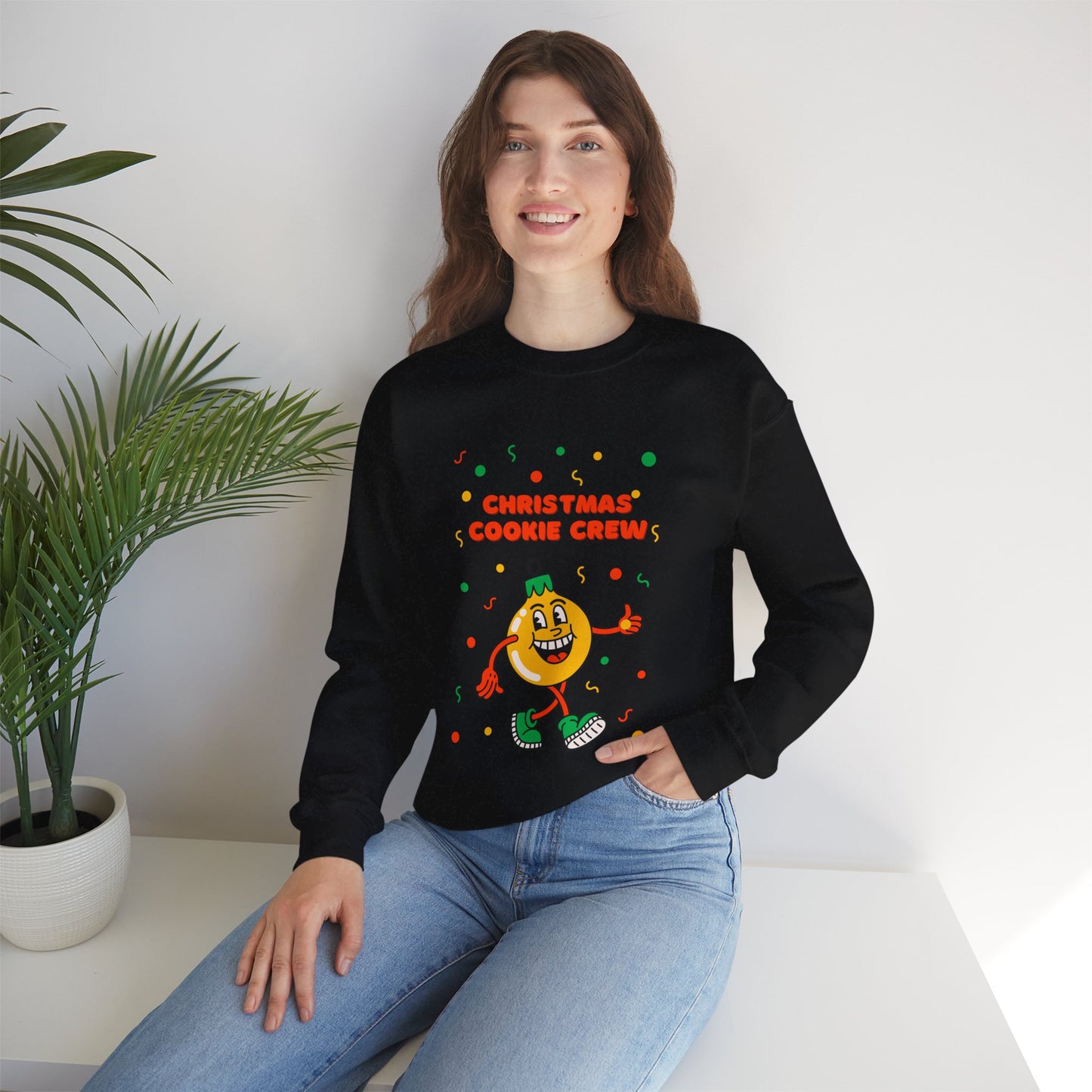 Christmas Cookie Crew Sweatshirt, Holiday Fashion, Festive Apparel, Cozy Crew, Gift for Bakers, Winter Wear