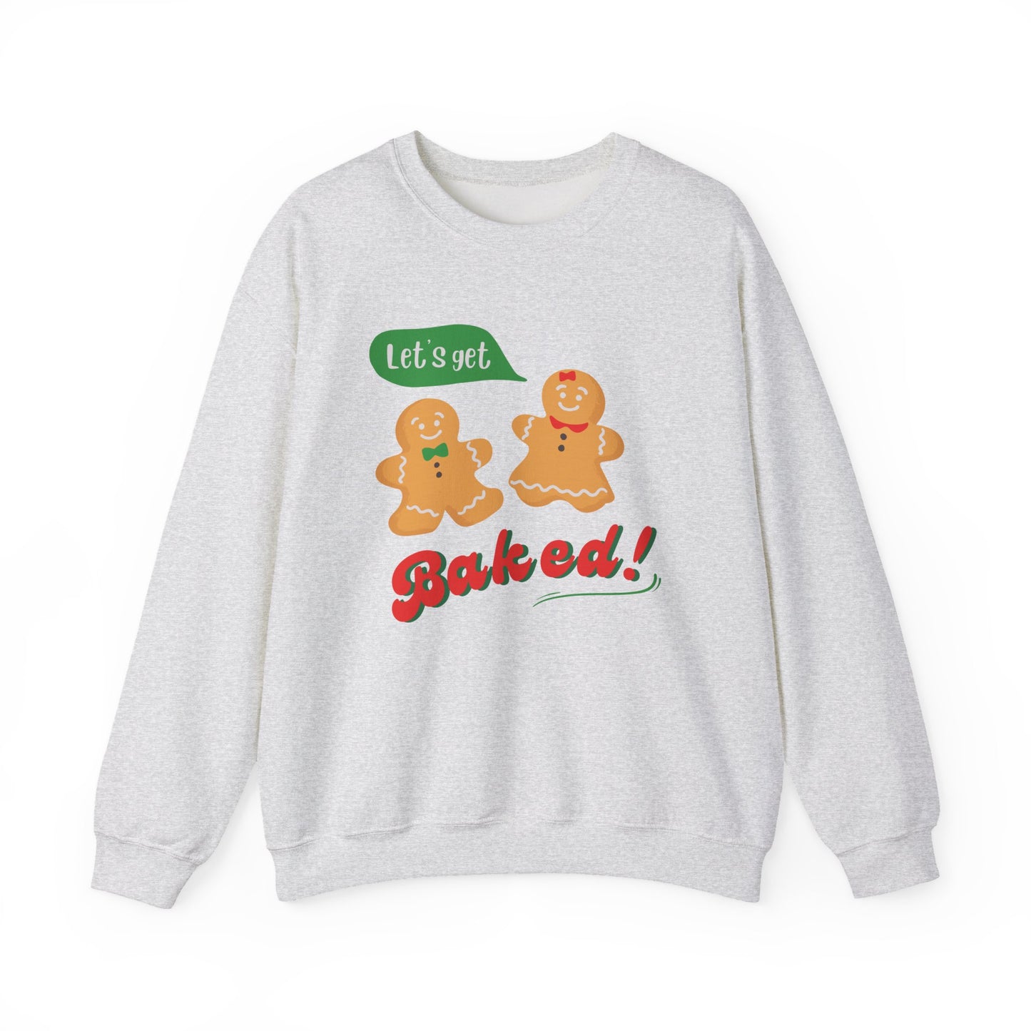 Christmas Baking Sweatshirt - Cute Gingerbread Couple