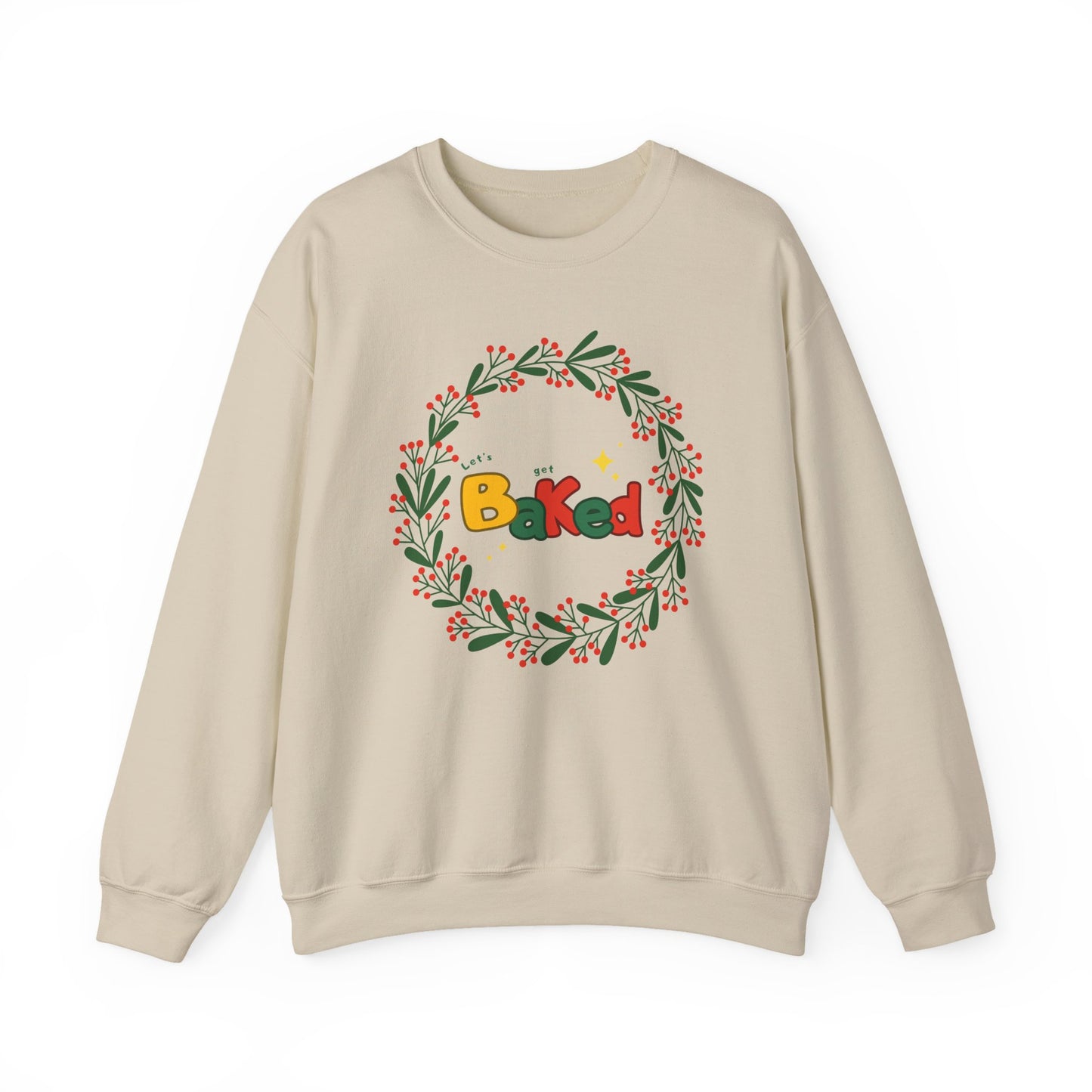 Christmas Baking Sweatshirt - Christmas Wreath