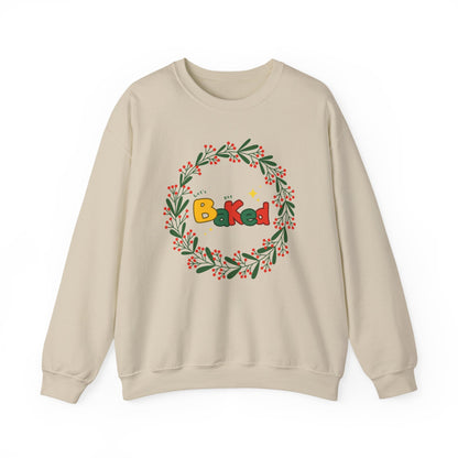 Christmas Baking Sweatshirt - Christmas Wreath