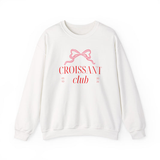 Croissant Club Sweatshirt - Coquette Bow