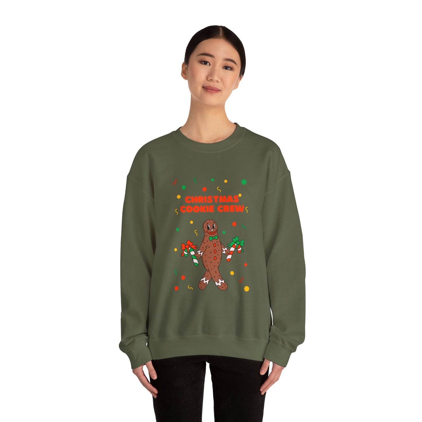 Christmas Cookie Crew Sweatshirt, Holiday Fashion, Festive Apparel, Cozy Crew, Gift for Bakers, Winter Wear