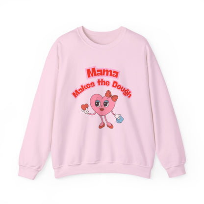 Mama Makes the Dough Sweatshirt - Pink Heart Design