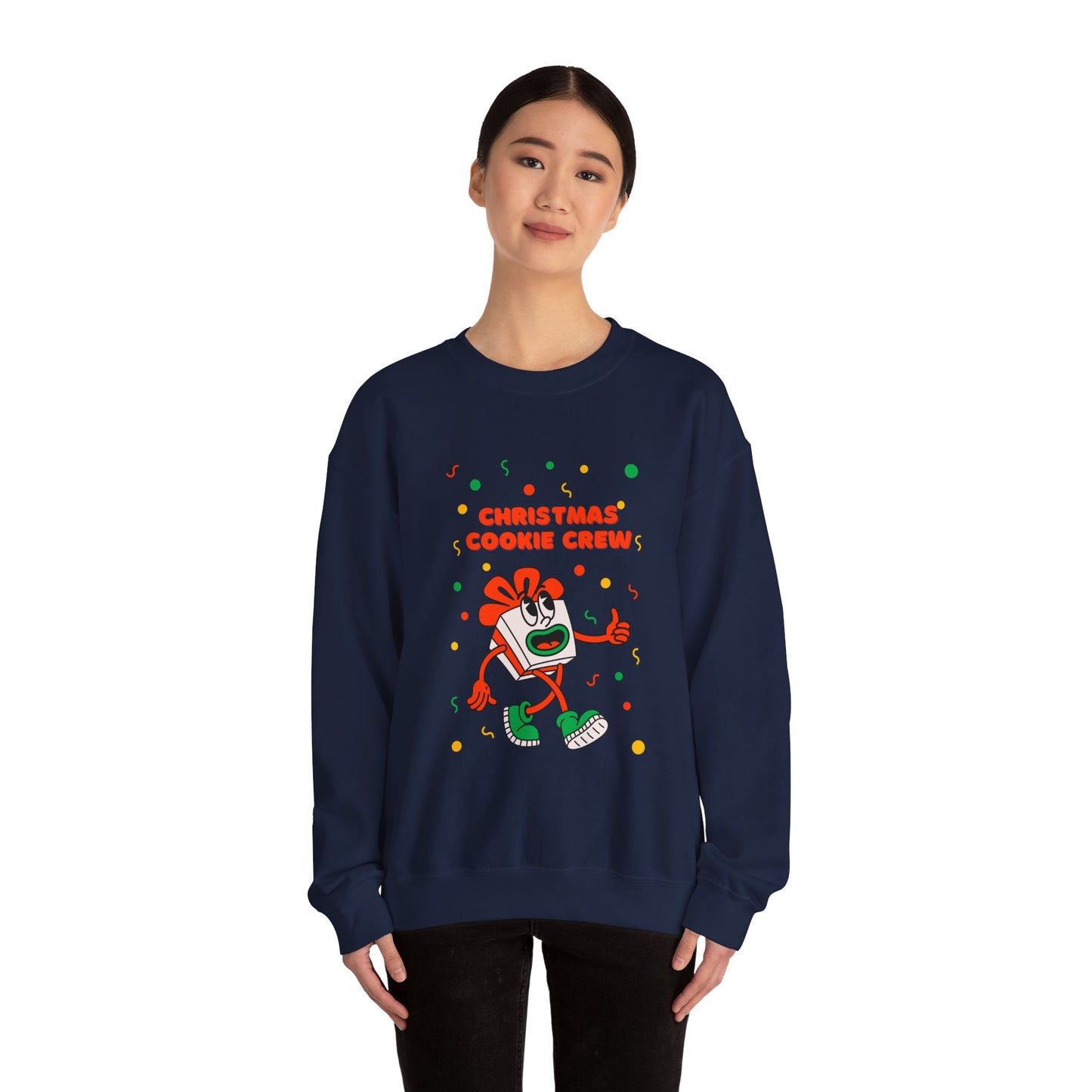 Christmas Cookie Crew Sweatshirt, Holiday Fashion, Festive Apparel, Cozy Crew, Gift for Bakers, Winter Wear