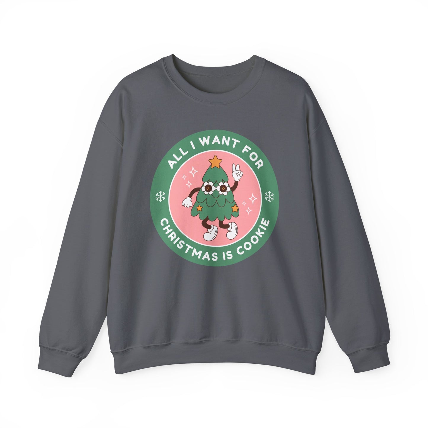Christmas Cookie Sweatshirt - Retro Christmas Tree