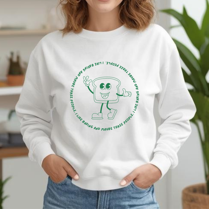 Toast - I Like Baking and maybe 3 people Retro Sweatshirt