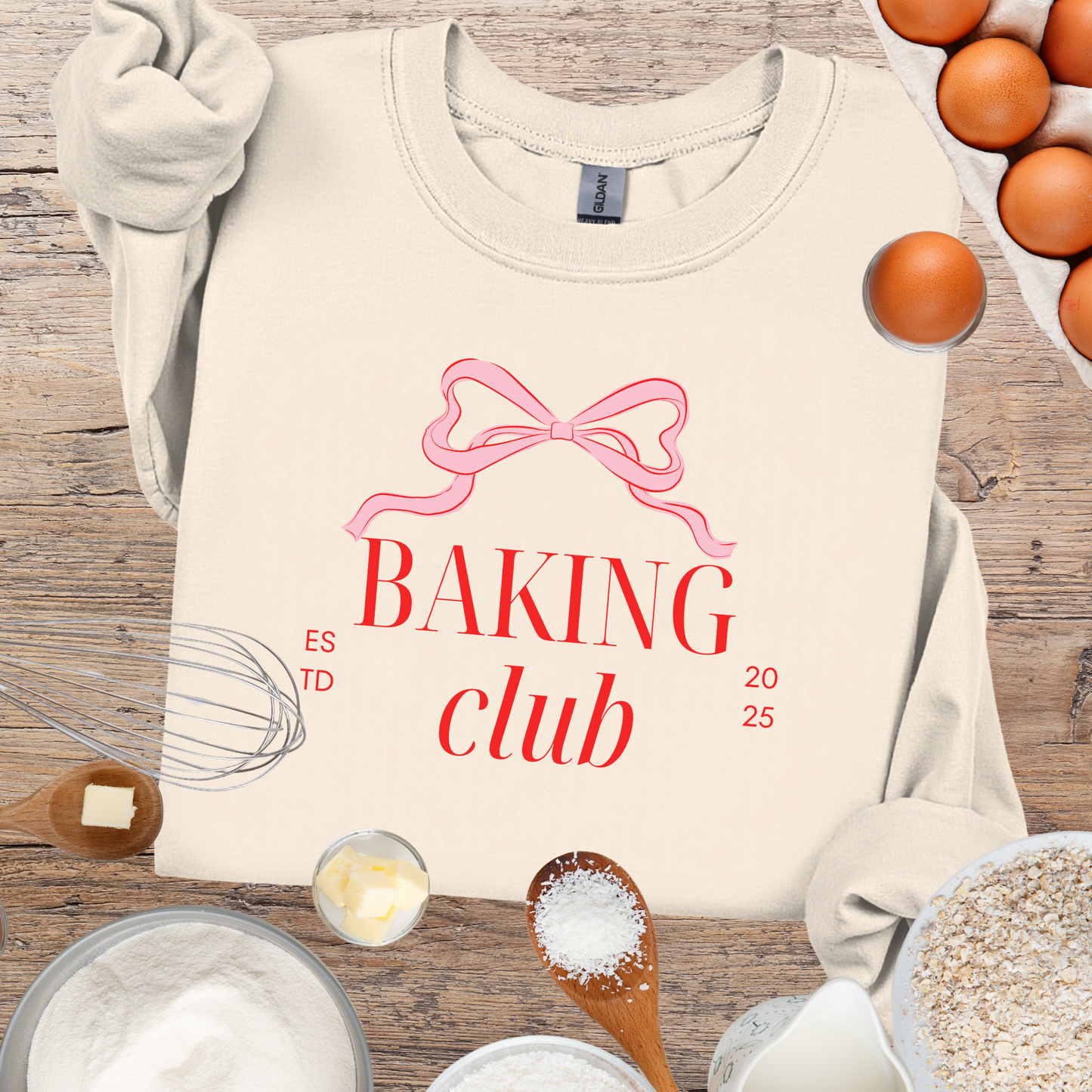 Baking Club Sweatshirt - Coquette Bow