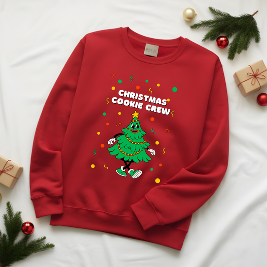 Christmas Cookie Crew Sweatshirt, Holiday Fashion, Festive Apparel, Cozy Crew, Gift for Bakers, Winter Wear