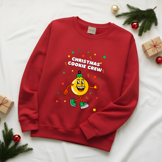 Christmas Cookie Crew Sweatshirt, Holiday Fashion, Festive Apparel, Cozy Crew, Gift for Bakers, Winter Wear