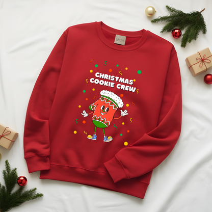Christmas Cookie Crew Sweatshirt, Holiday Fashion, Festive Apparel, Cozy Crew, Gift for Bakers, Winter Wear