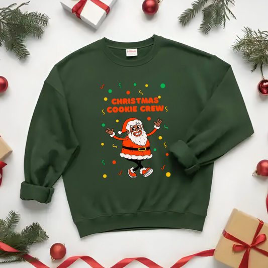 Christmas Cookie Crew Sweatshirt, Holiday Fashion, Festive Apparel, Cozy Crew, Gift for Bakers, Winter Wear