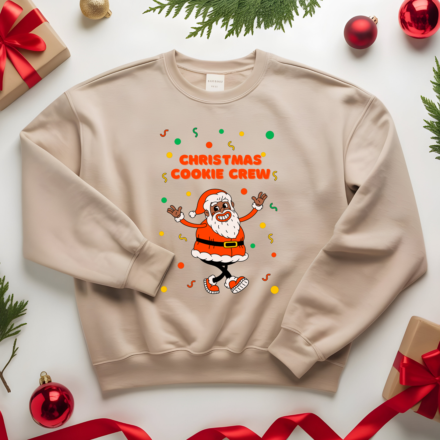 Christmas Cookie Crew Sweatshirt, Holiday Fashion, Festive Apparel, Cozy Crew, Gift for Bakers, Winter Wear