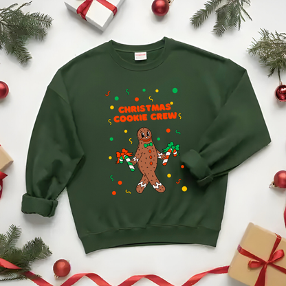 Christmas Cookie Crew Sweatshirt, Holiday Fashion, Festive Apparel, Cozy Crew, Gift for Bakers, Winter Wear