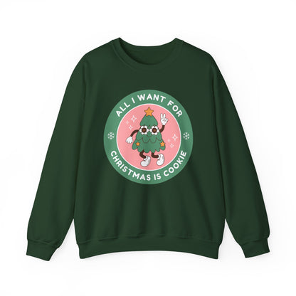 Christmas Cookie Sweatshirt - Retro Christmas Tree