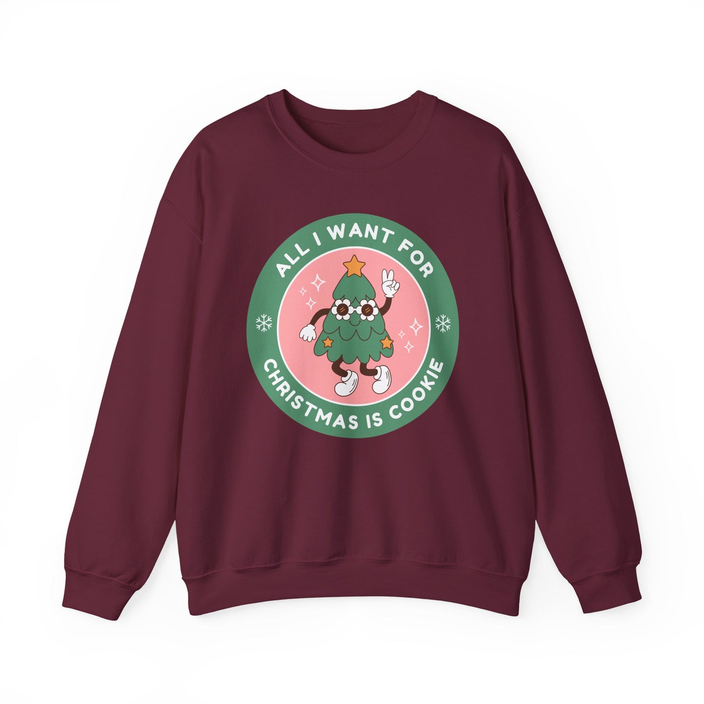 Christmas Cookie Sweatshirt - Retro Christmas Tree