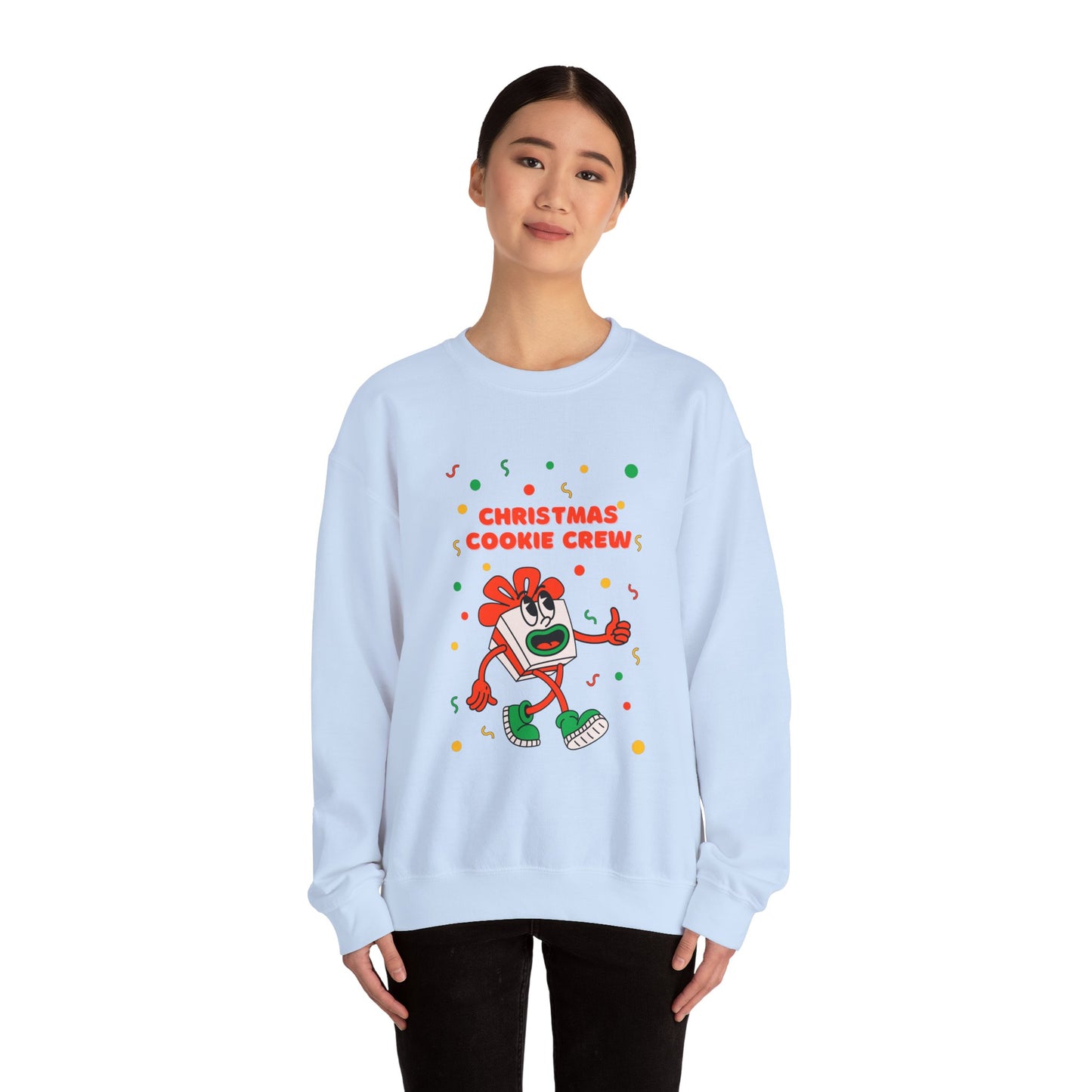 Christmas Cookie Crew Sweatshirt, Holiday Fashion, Festive Apparel, Cozy Crew, Gift for Bakers, Winter Wear